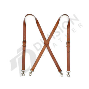 Leather suspender braces