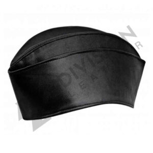 Leather garrison cap
