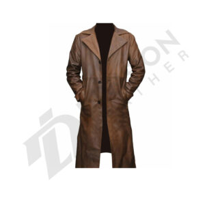 Leather coats men Leather long coat