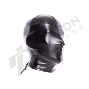 Leather face hood