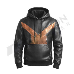 Leather straps hoodie