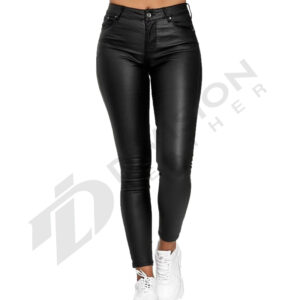 Leather jeans pant