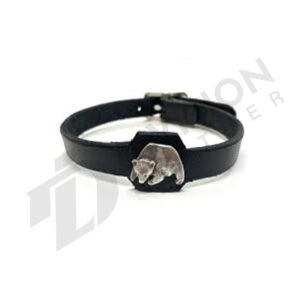 Leather bear wristband