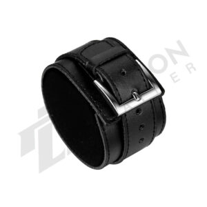 Leather wide wristband