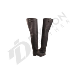 Leather thigh high boots