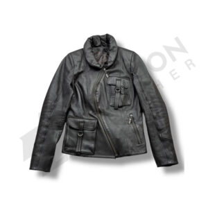 Leather bondage jacket