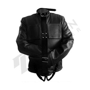 Leather gay straight jacket