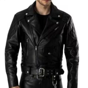 Leather jumper jacket for gay