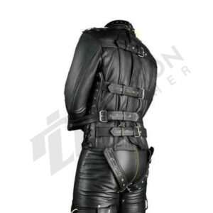Leather gay bondage suit