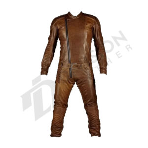 Leather gay jumper suit