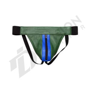 Leather color strap trimming jockstrap