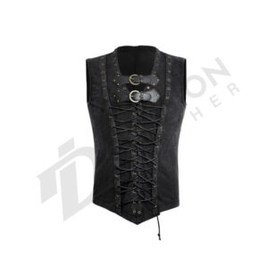 Leather trimming tank top