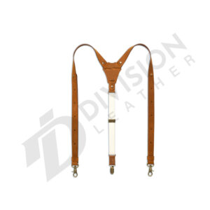 Leather suspender braces