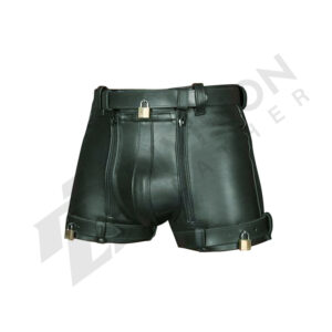 Leather boxer shorts