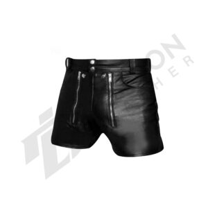 Leather gay shorts