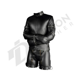 Leather bondage jacket