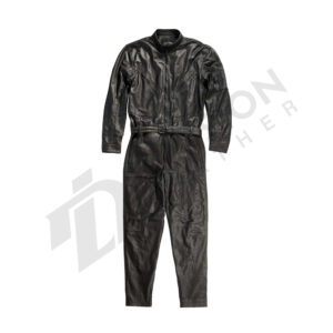 Leather gay jumper suit