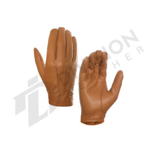Leather police gloves short