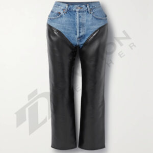 Leather jeans pant