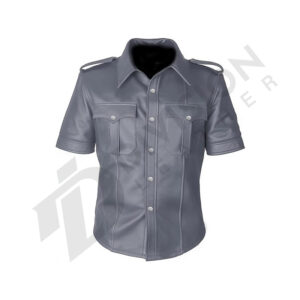 Leather police shirt