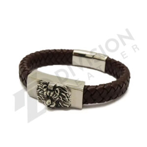 Leather bear wristband