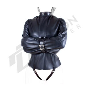 Leather bondage jacket