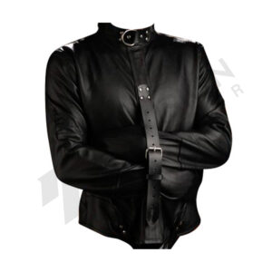 Leather gay straight jacket