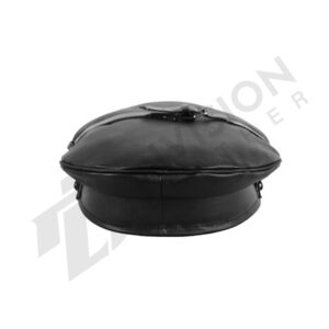 Leather muir boss cap