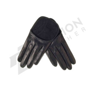 Leather short gloves