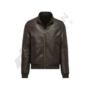 Leather bike police style jacket