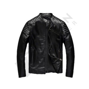 Leather biker jacket