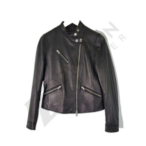 Leather longlists jacket