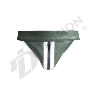 Leather color strap trimming jockstrap