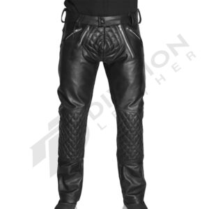 Leather padded smoker pant