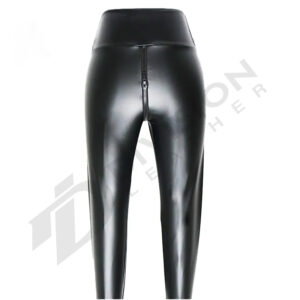 Leather high crotch pant
