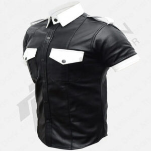 Leather police shirt