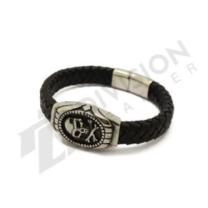 Leather bear wristband