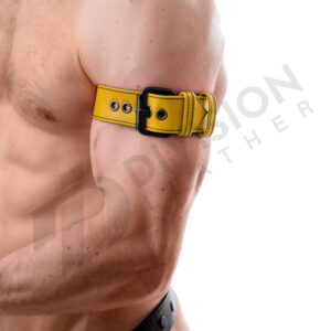 Leather gay bicep band
