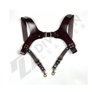 Leather suspender braces