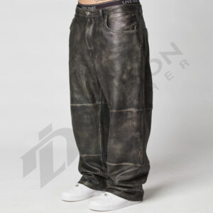 Leather jeans pant