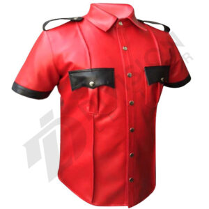 Leather police shirt