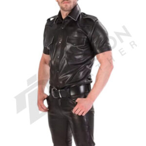 Leather police uniform