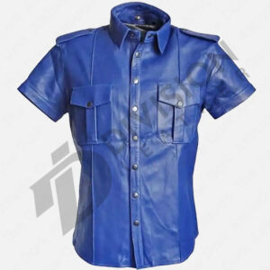 Leather police shirt