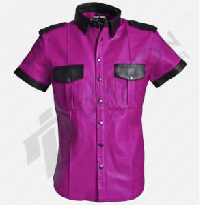 Leather police shirt